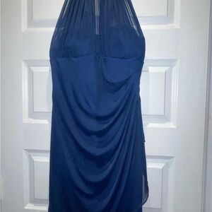 Navy Blue Halter Dress